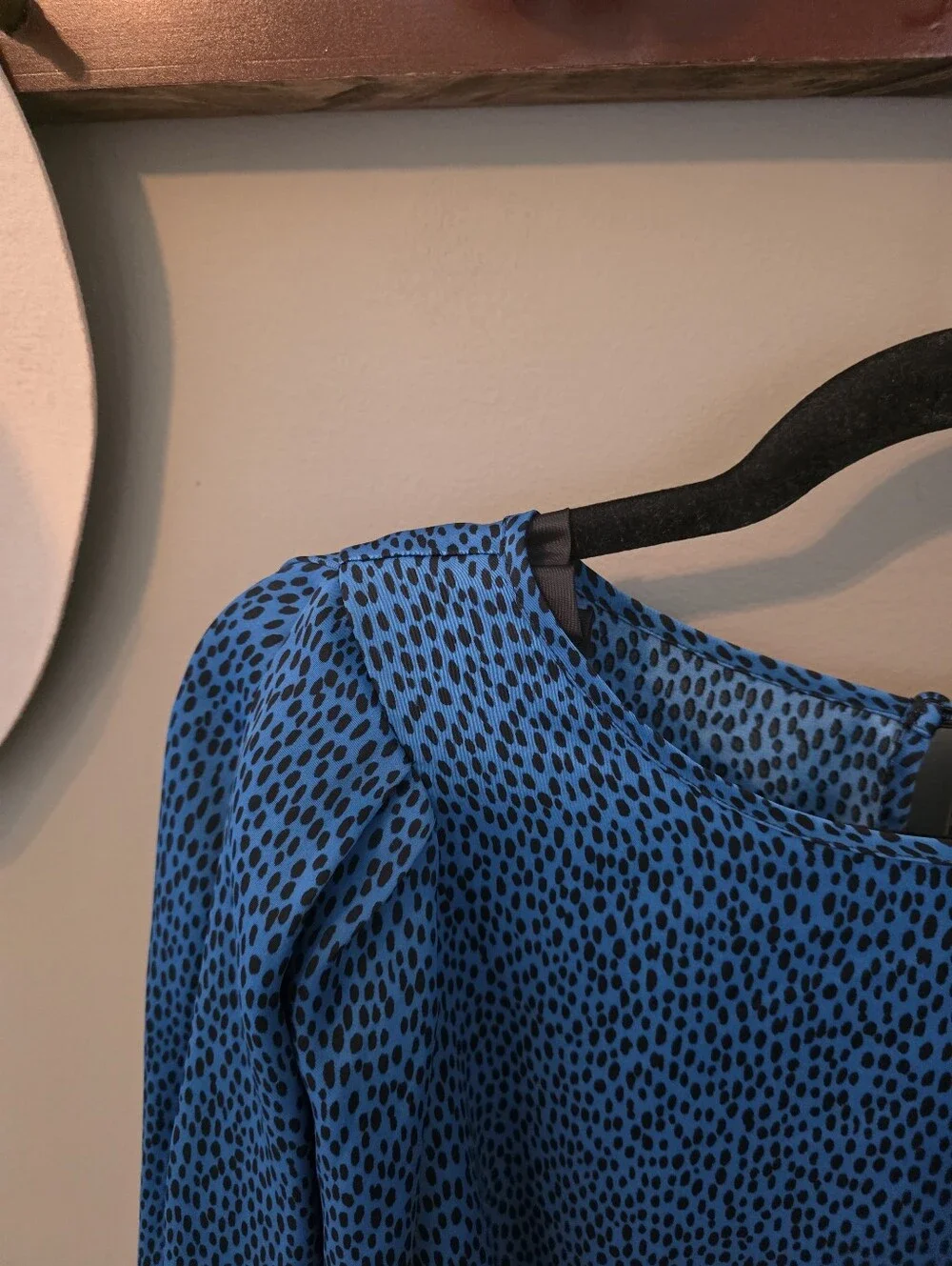 Banana Republic Blue Print Blouse Size S